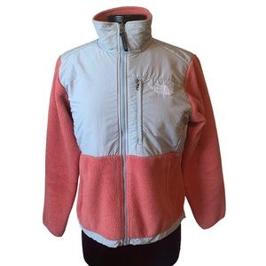 The North Face Denali Fleece Jacket Peachy Pink And Grey